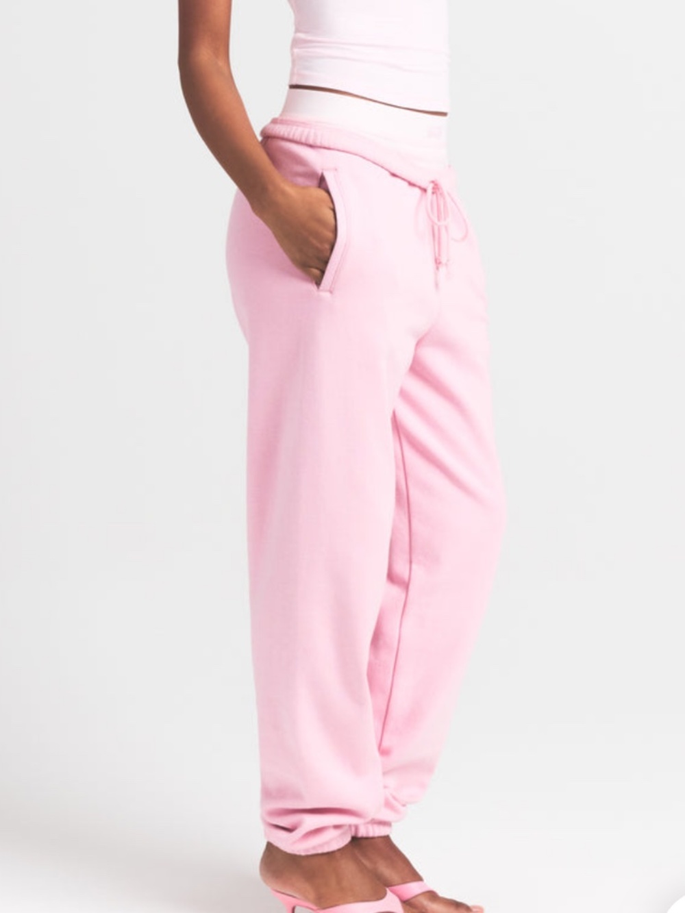 SKIMS Cotton Fleece Classic Jogger - Halite - Medium - NWT - Picture 2 of 5